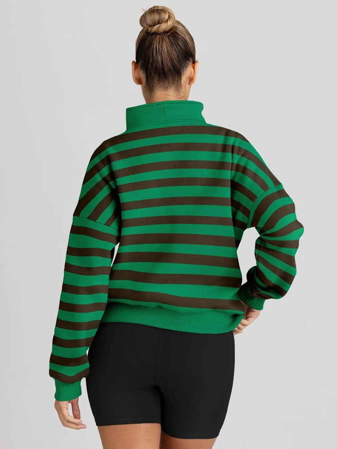 Trendy Queen Sweatshirts Quarter Half Zip Pullover Oversized Hoodies Sweaters Comfy Fall Outfits 2025 Y2K Winter Clothes