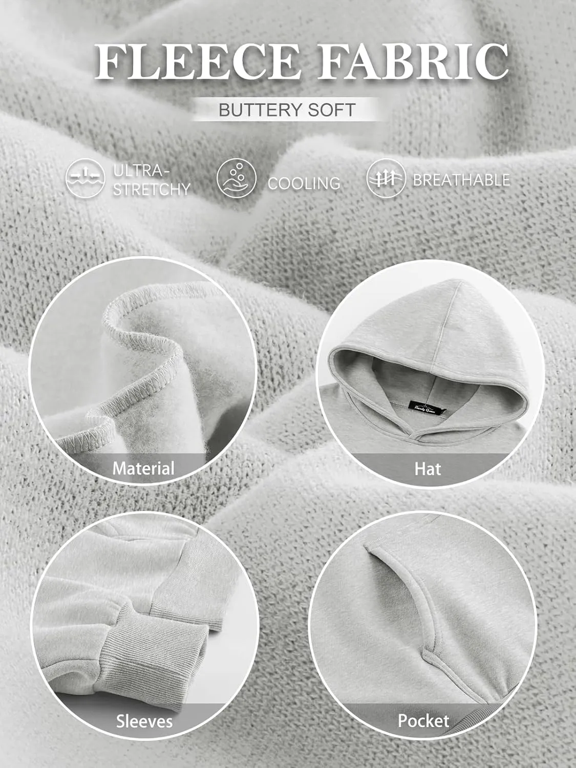 Trendy Queen Womens Oversized Hoodies Fleece Sweatshirts Sweaters Spring Outfits 2025 Pullover Fall Winter Clothes