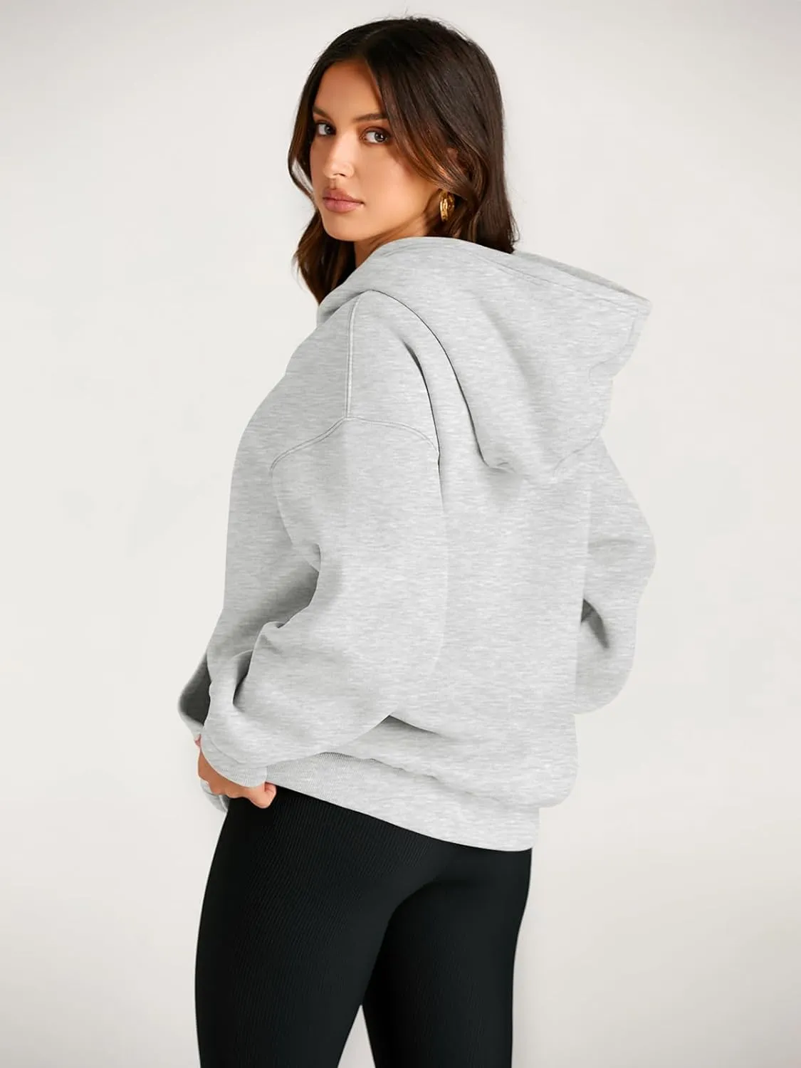 Trendy Queen Womens Oversized Hoodies Fleece Sweatshirts Sweaters Spring Outfits 2025 Pullover Fall Winter Clothes