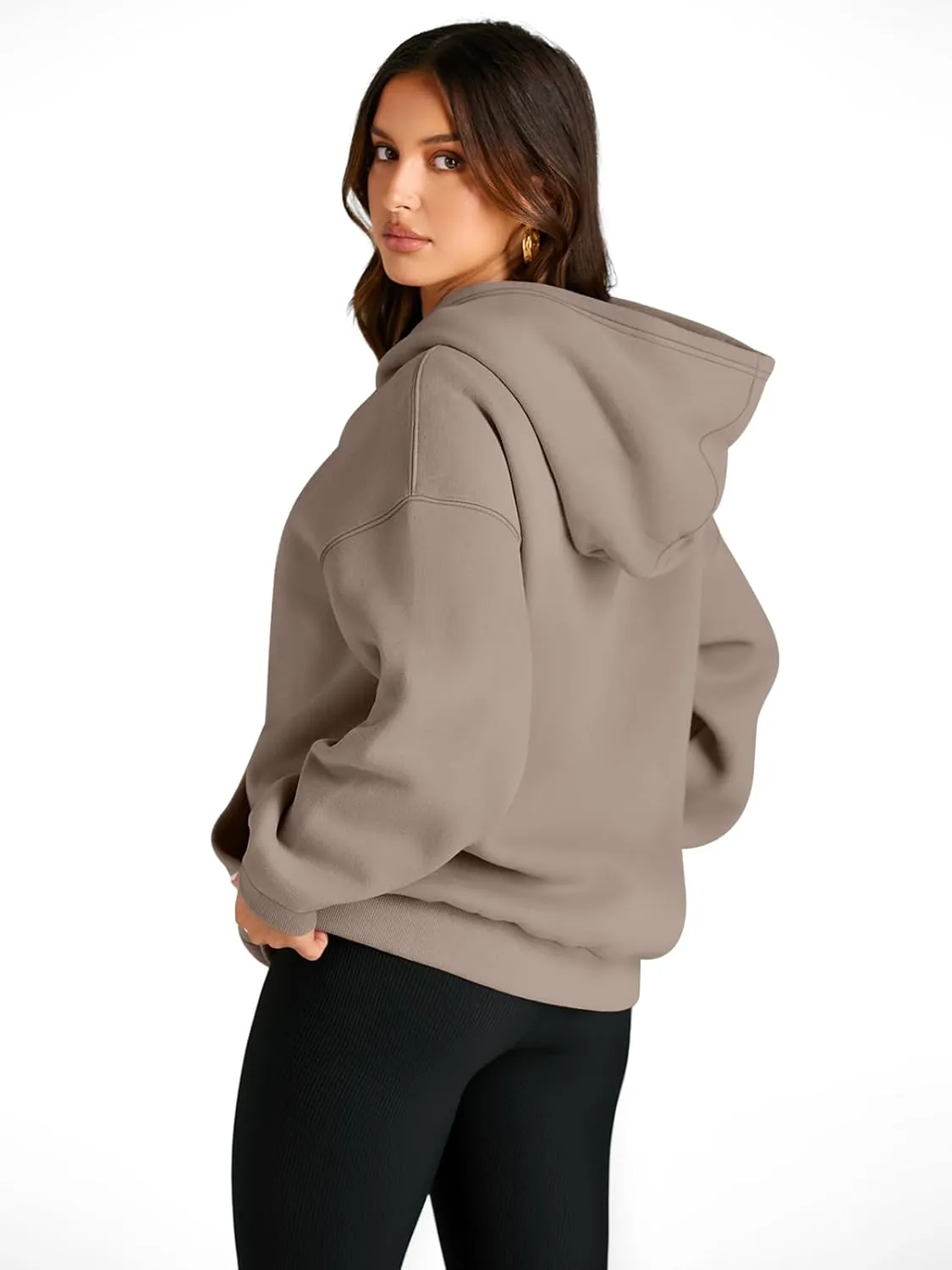 Trendy Queen Womens Oversized Hoodies Fleece Sweatshirts Sweaters Spring Outfits 2025 Pullover Fall Winter Clothes