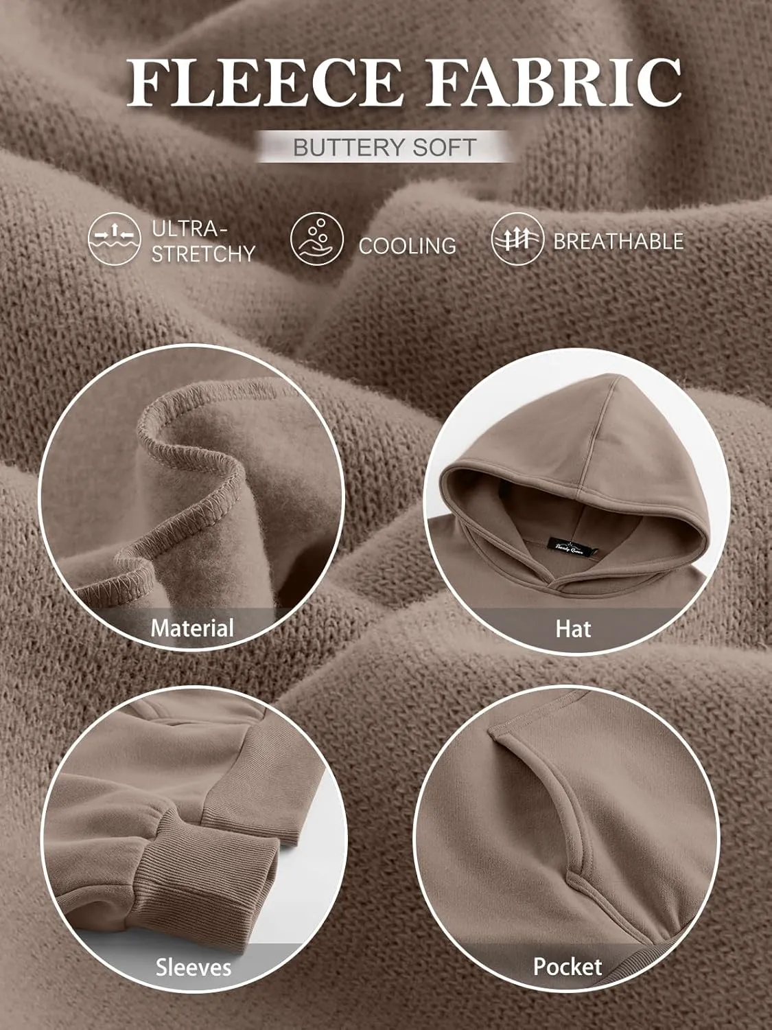 Trendy Queen Womens Oversized Hoodies Fleece Sweatshirts Sweaters Spring Outfits 2025 Pullover Fall Winter Clothes