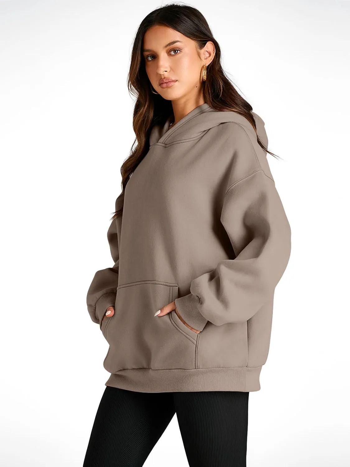 Trendy Queen Womens Oversized Hoodies Fleece Sweatshirts Sweaters Spring Outfits 2025 Pullover Fall Winter Clothes