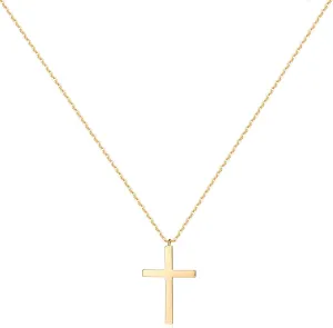 VACRONA Cross Pendant Necklace for Women, 14K Gold Plated Dainty Crucifix Pendant Necklace for Jewelry Gift