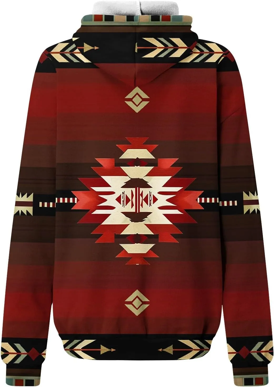 Womens Aztec Ethic Graphic Sweatshirt Western Shirts Hoodies Casual Fall Tops Pullover Cow Country Vintage Outfit