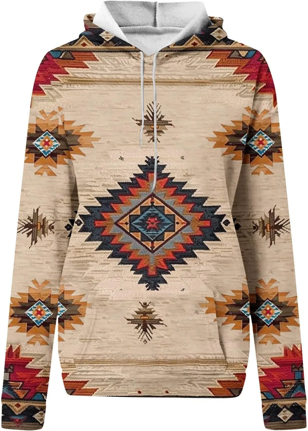 Womens Aztec Ethic Graphic Sweatshirt Western Shirts Hoodies Casual Fall Tops Pullover Cow Country Vintage Outfit