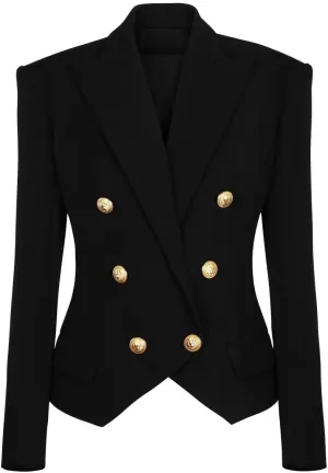 Women's Casual Blazer Business Women Open Front Double Breasted Suit Jacket Office Lady Work Blazers Suit