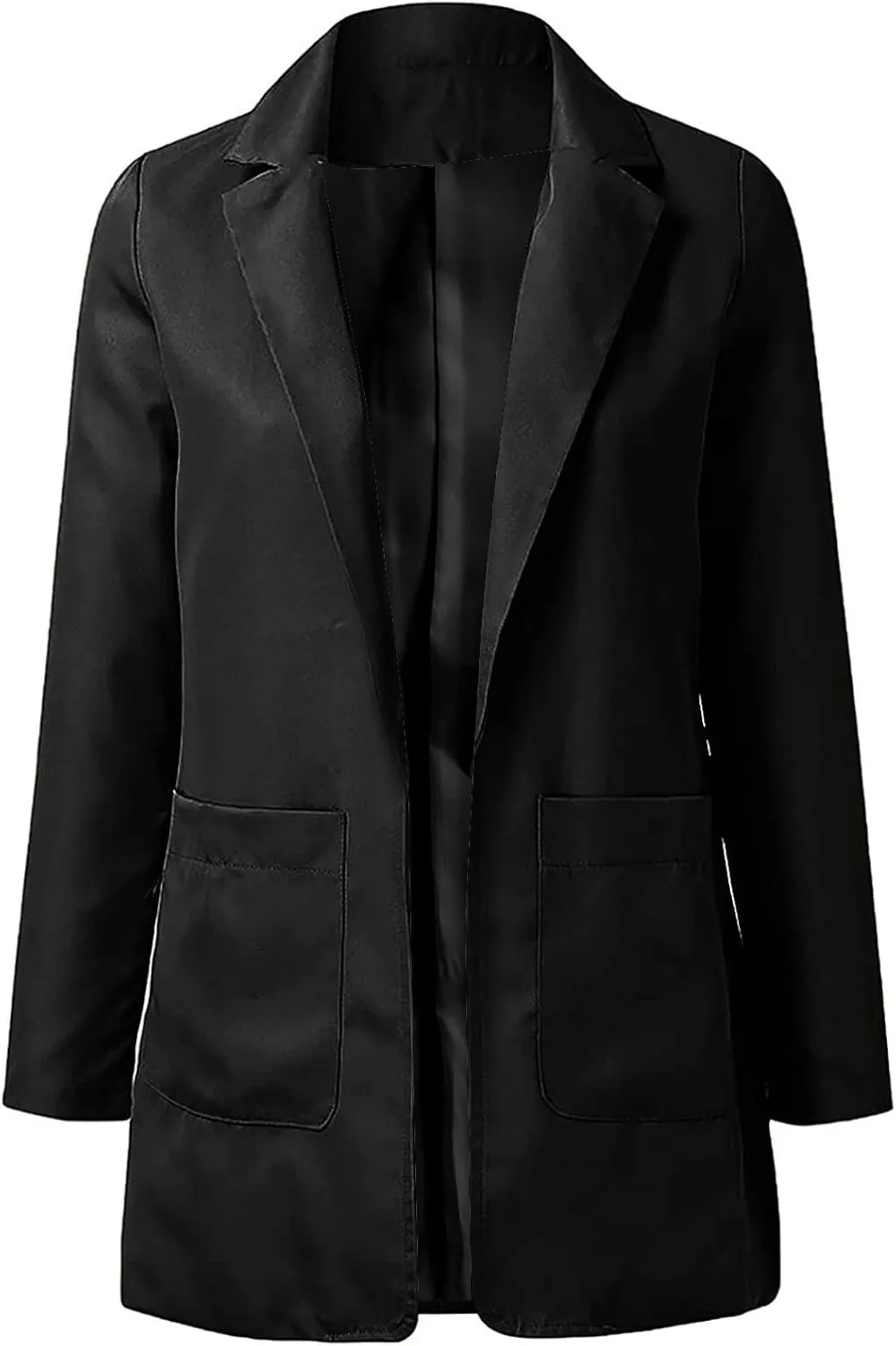 Womens Casual Dressy Blazers Jacket,Fashion Fall Bussiness Suit Clothe,Long Sleeve Solid Color Suit Without Pockets