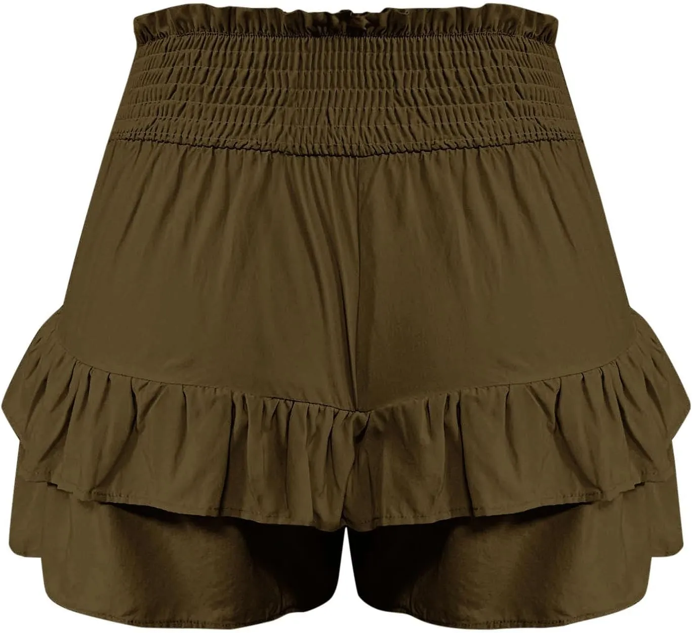 Women's High Waisted Flowy Shorts Boho Ruffle Skorts Pleated Tennis Beach Short Casual Summer Tiered Skirt