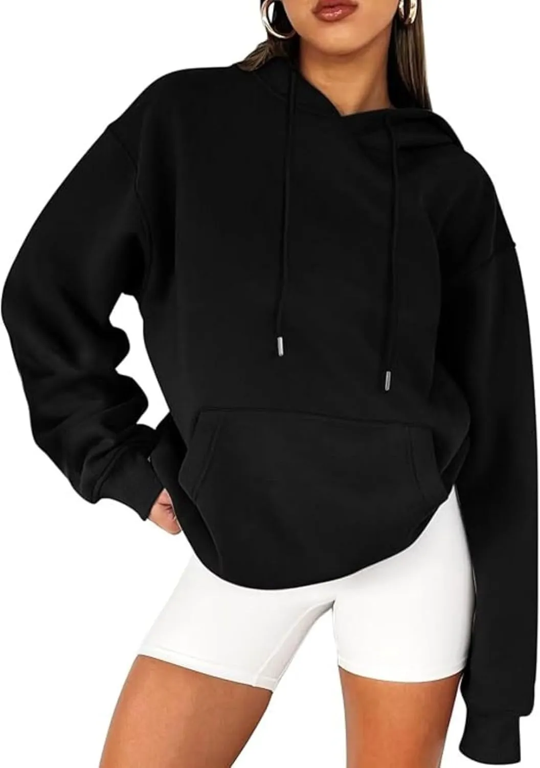 Womens Hoodies Oversized Sweatshirts Pullover Fleece Sweaters Long Sleeve With Pockets Winter Fall Outfits Y2k Clothes