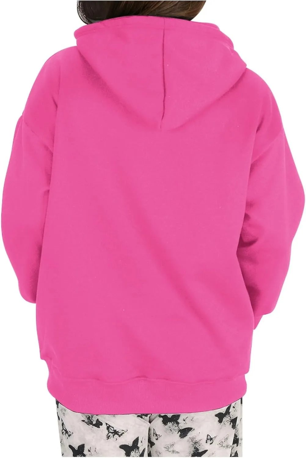 Womens Hoodies Oversized Sweatshirts Pullover Fleece Sweaters Long Sleeve With Pockets Winter Fall Outfits Y2k Clothes