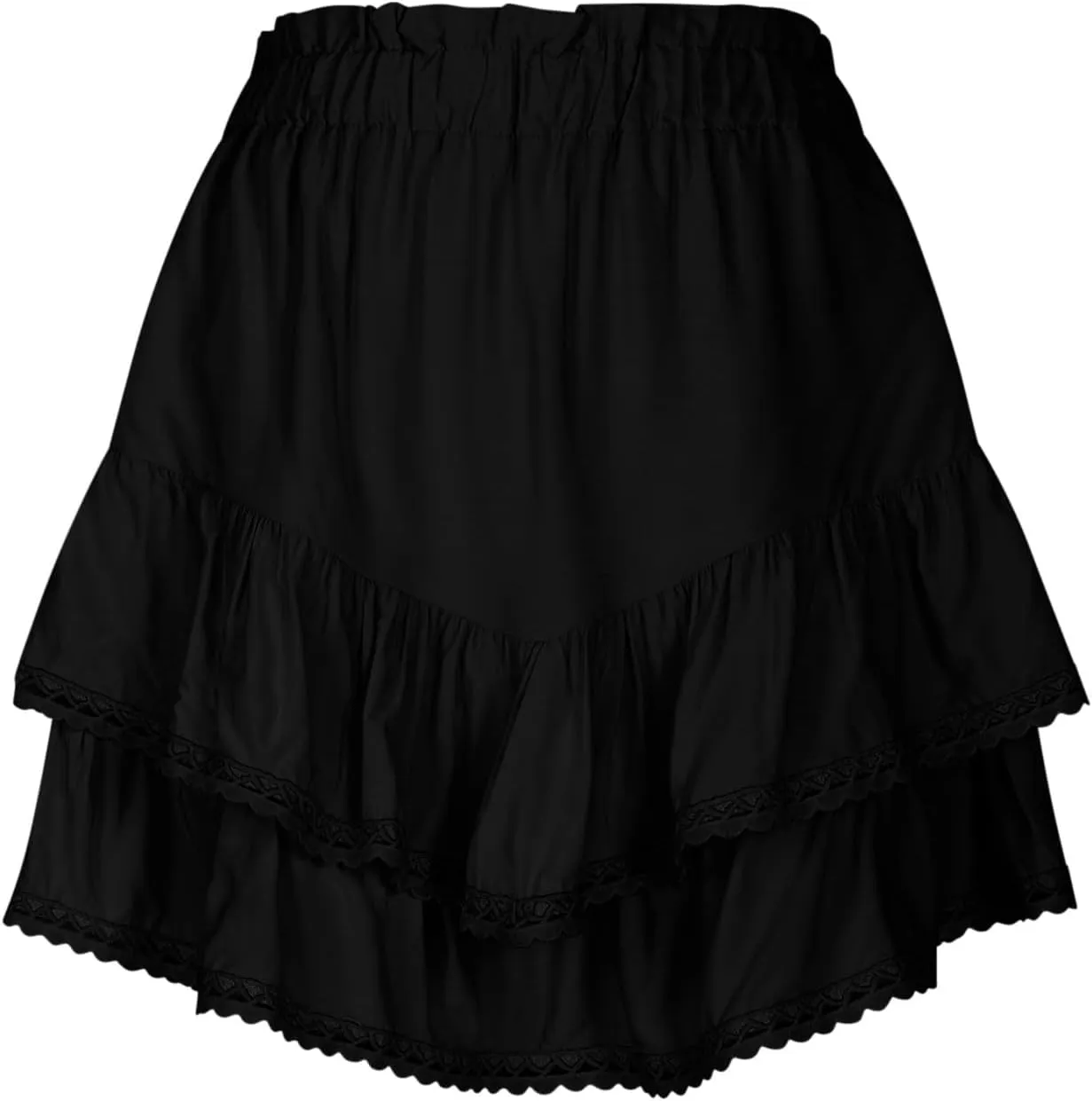 Women's Skirt Solid Color Mesh Layered Stylish Mini Shorts Elegant High Waisted Casual Skirt with Sheer Overlay