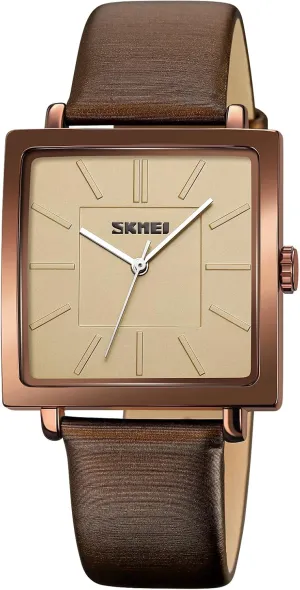 Women's Waterproof Leather Watch - Quartz Wrist Watch for Small Wrists, Thin Design