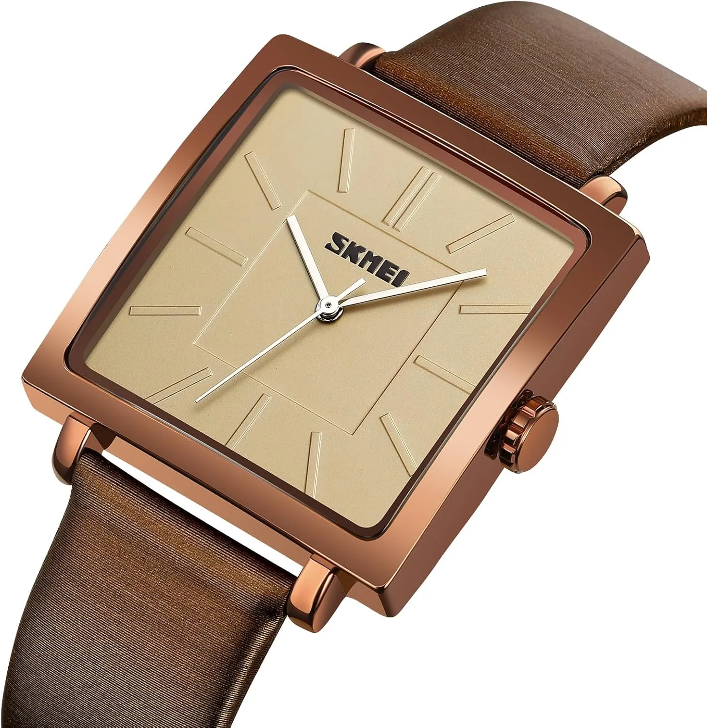 Women's Waterproof Leather Watch - Quartz Wrist Watch for Small Wrists, Thin Design
