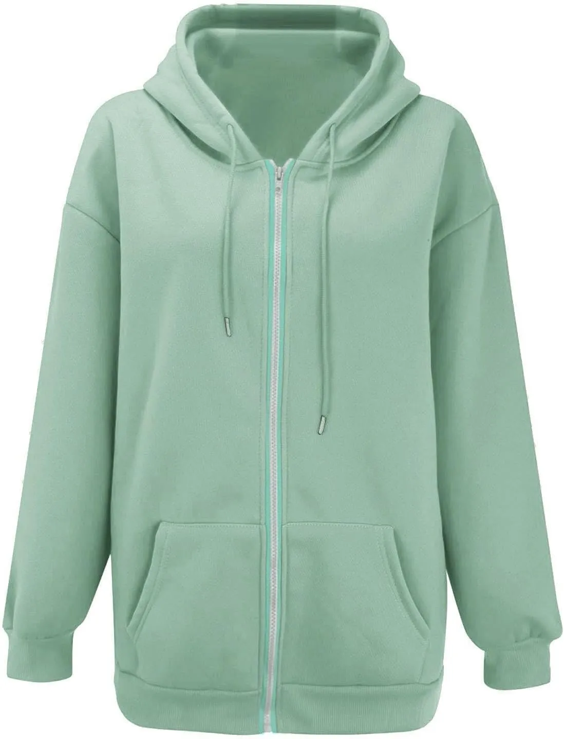 Womens Zip Up Hoodies Long Sleeve Sweatshirts Fall Outfits Oversized Sweaters Casual Fashion Y2K Jackets