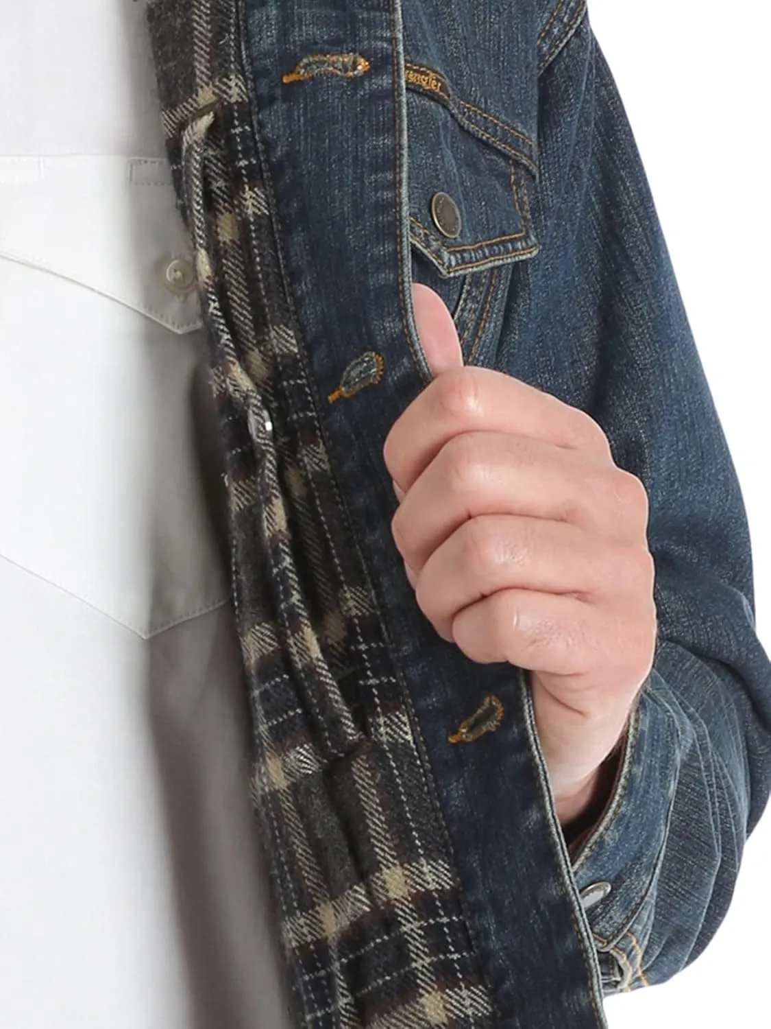 Wrangler Men's Concealed Carry Blanket Lined Denim Jacket