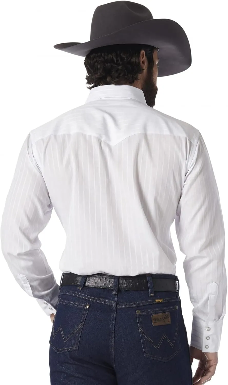 Wrangler Men's Sport Western Two Pocket Long Sleeve Snap Button Down Shirts