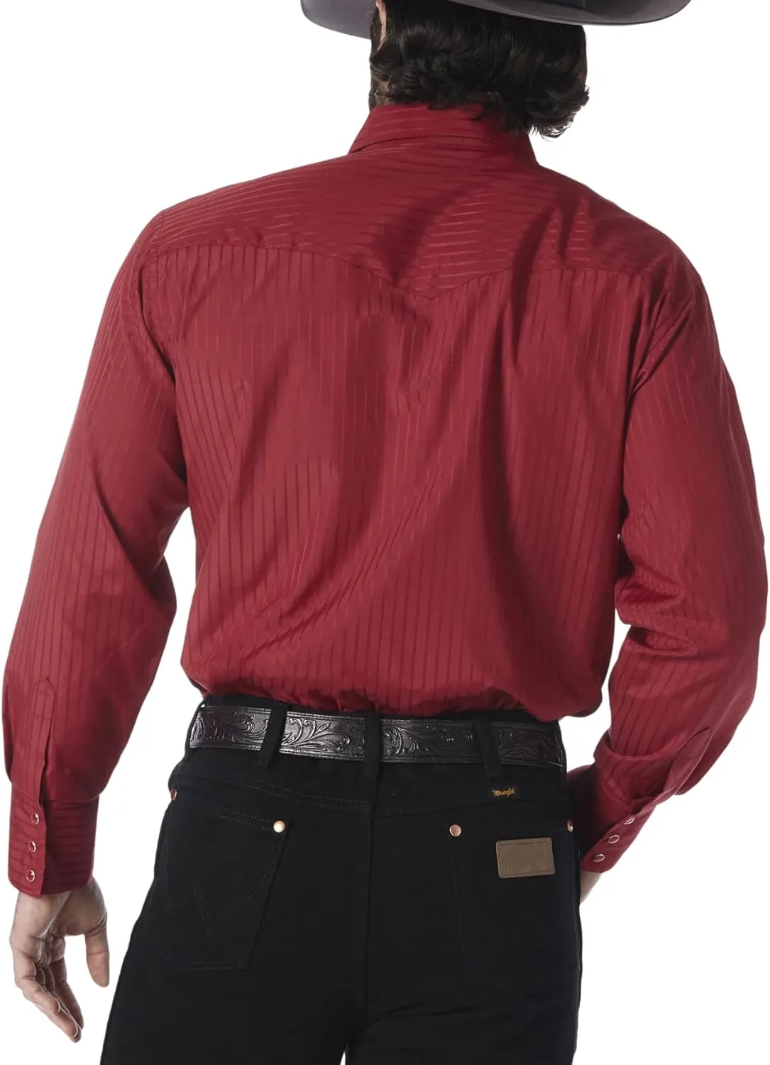 Wrangler Men's Sport Western Two Pocket Long Sleeve Snap Button Down Shirts