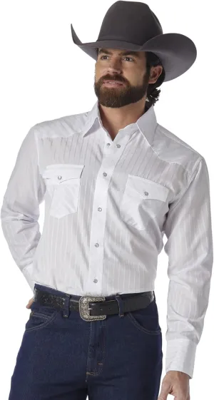 Wrangler Men's Sport Western Two Pocket Long Sleeve Snap Button Down Shirts