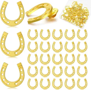 Yinkin 50 Pcs Cowboy Western Lapel Pin Men Women Lucky Horseshoe Lapel Pin Vintage Metal Horseshoe Cowgirl Backpack Party