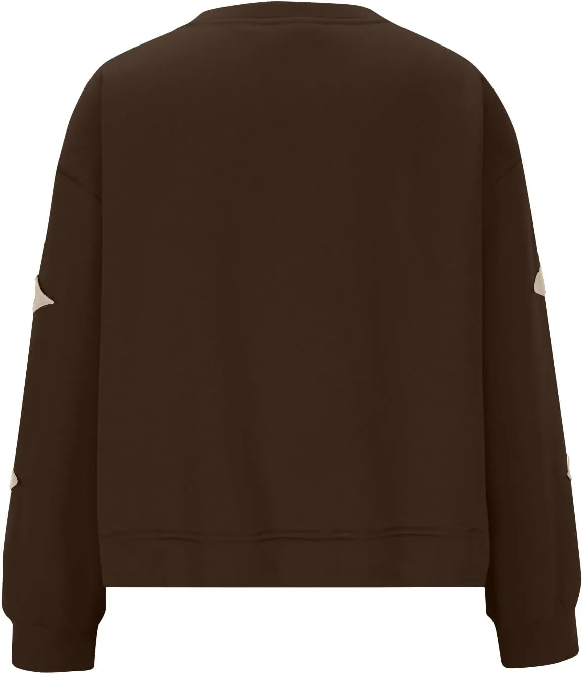 ZDRZK Women's Star Print Sweatshirts Thumb Hole Long Sleeve Crewneck Pullover 2024 Fall Fleece Casual Tops Trendy Y2k